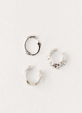 Allura Cuff Earring Set - Silver