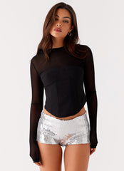 Aspire Long Sleeve Corset - Black