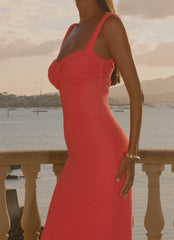 Aurelle Maxi Dress - Coral