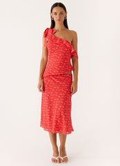 Calia Top - Magenta Red Rose