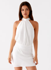 Camera Shy Mini Dress - Ivory