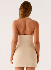 Chichi Mini Dress - Light Beige