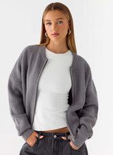 Codi Zip Jumper - Charcoal