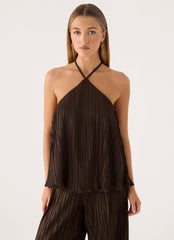 Danni Halter Top - Chocolate