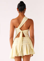 Delight Me Low Rise Mini Skirt - Yellow