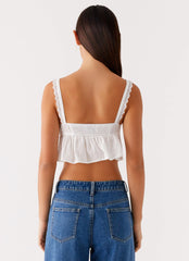 Elliana Cami Top - White