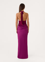 Emaretta Halter Maxi Dress - Plum