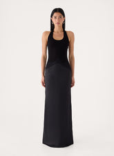 Emika Halter Maxi Dress - Black