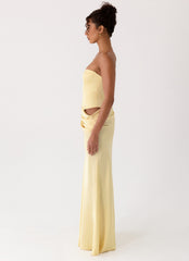 Emory Corset Maxi Dress - Yellow