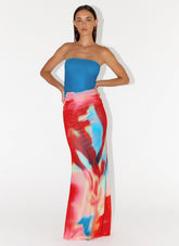 Iroha Strapless Maxi Dress - Twilight Petal