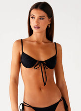 Jaiya Tie Bikini Top - Black