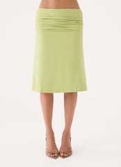 Lorelei Midi Skirt - Soft Lime