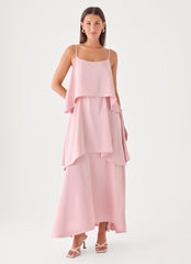 Lucy Tiered Maxi Dress - Soft Pink