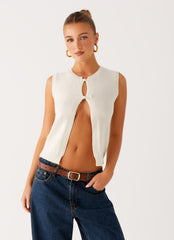Maali Knit Top - White