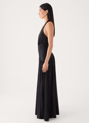 Makena Halter Maxi Dress - Black