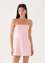 Marta Strapless Mini Dress - Soft Pink