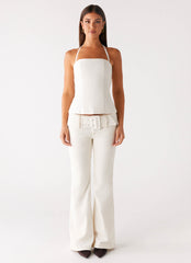 Maya Backless Top - Pearl