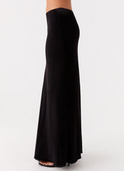 Michaella Chiffon Maxi Skirt - Black