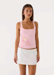 Michele Floral Top - Pink