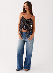 Midwest Low Rise Denim Jeans - Powder Wash Blue