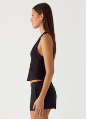 Mirna Halter Top - Black