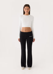 Muse Roll Waist Pants - Black