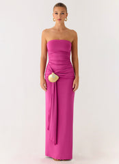 Party After Party Shell Maxi Dress - Fuchsia