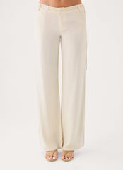 Pearl Coast Linen Pant - Ivory