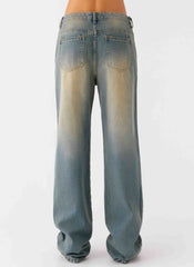 San Diego Straight Leg Denim Jeans - Blue Wash