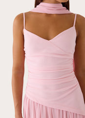 Sancha Scarf Maxi Dress - Soft Pink