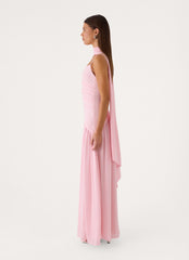 Sancha Scarf Maxi Dress - Soft Pink