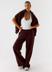 Signature Low Rise Sweatpants - Chocolate
