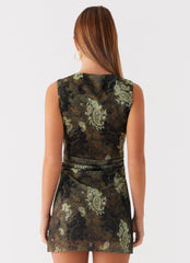 Zella Mini Dress - Cyber Floral