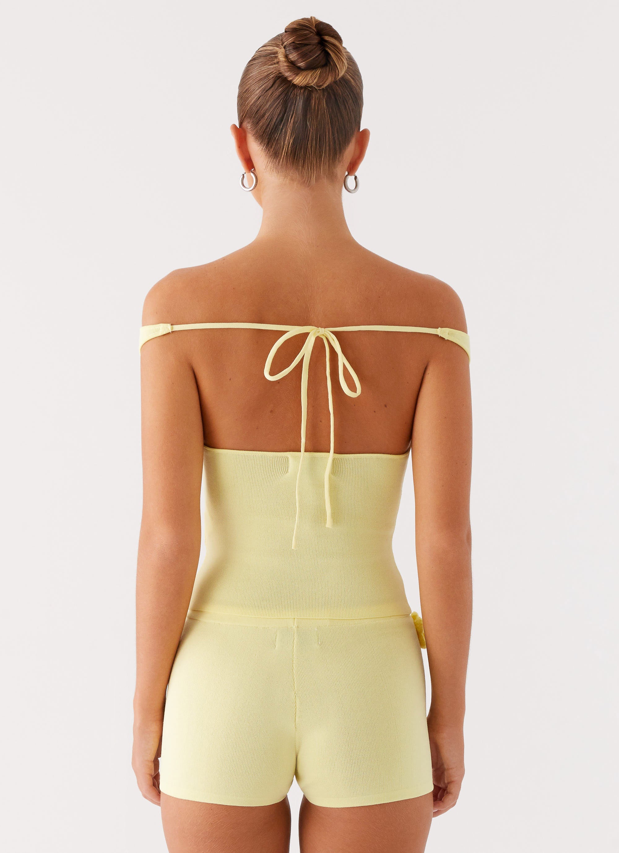 Aliah Knit Shorts - Yellow