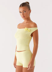 Aliah Knit Top - Yellow