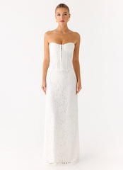 Already Know Lace Maxi Dress - White