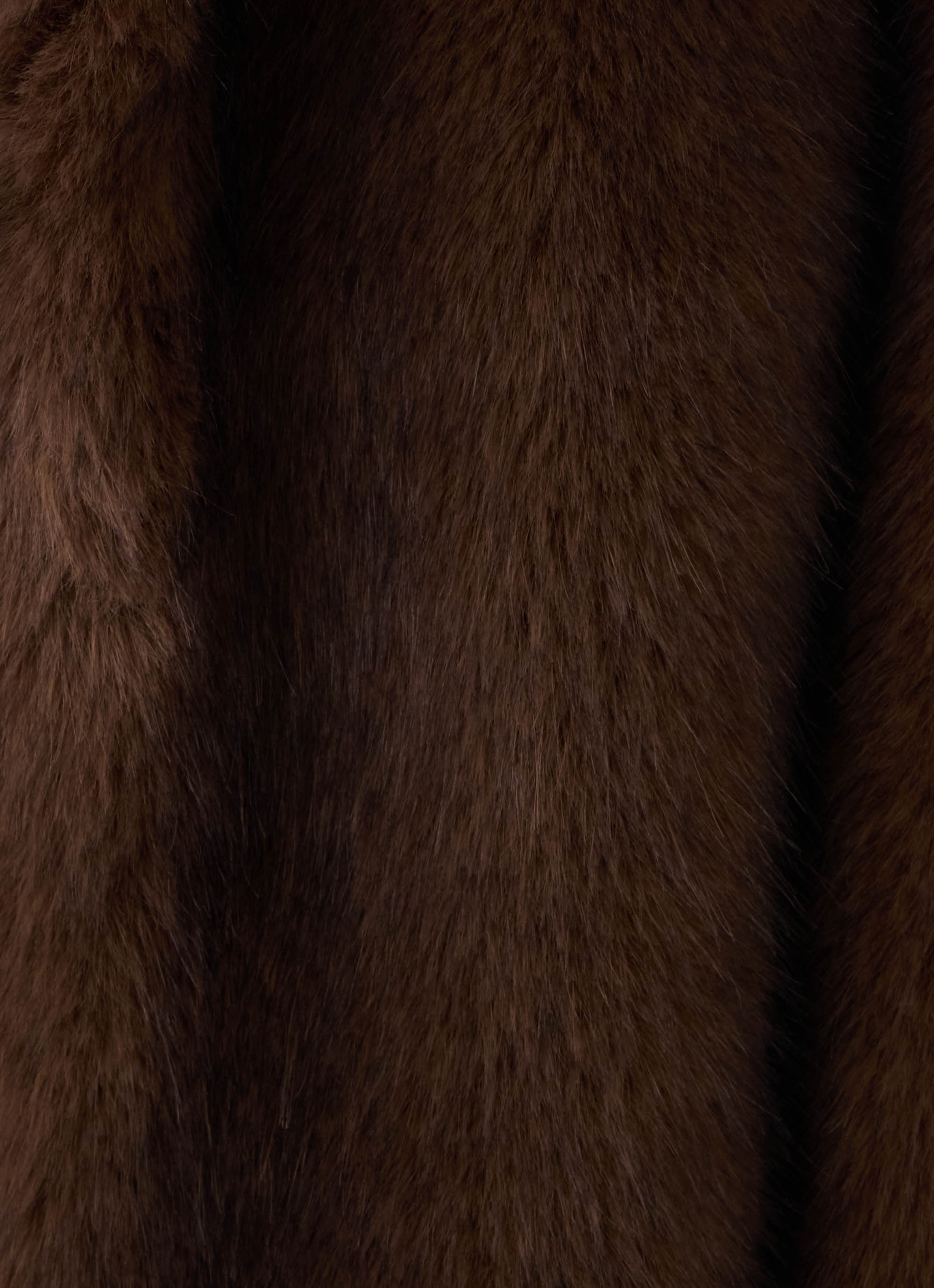 Aspen Avenue Faux Fur Coat - Chocolate