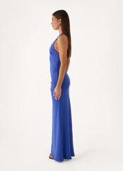 Aurielle Halter Maxi Dress - Cobalt Blue