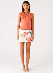 Avena Halter Top - Coral