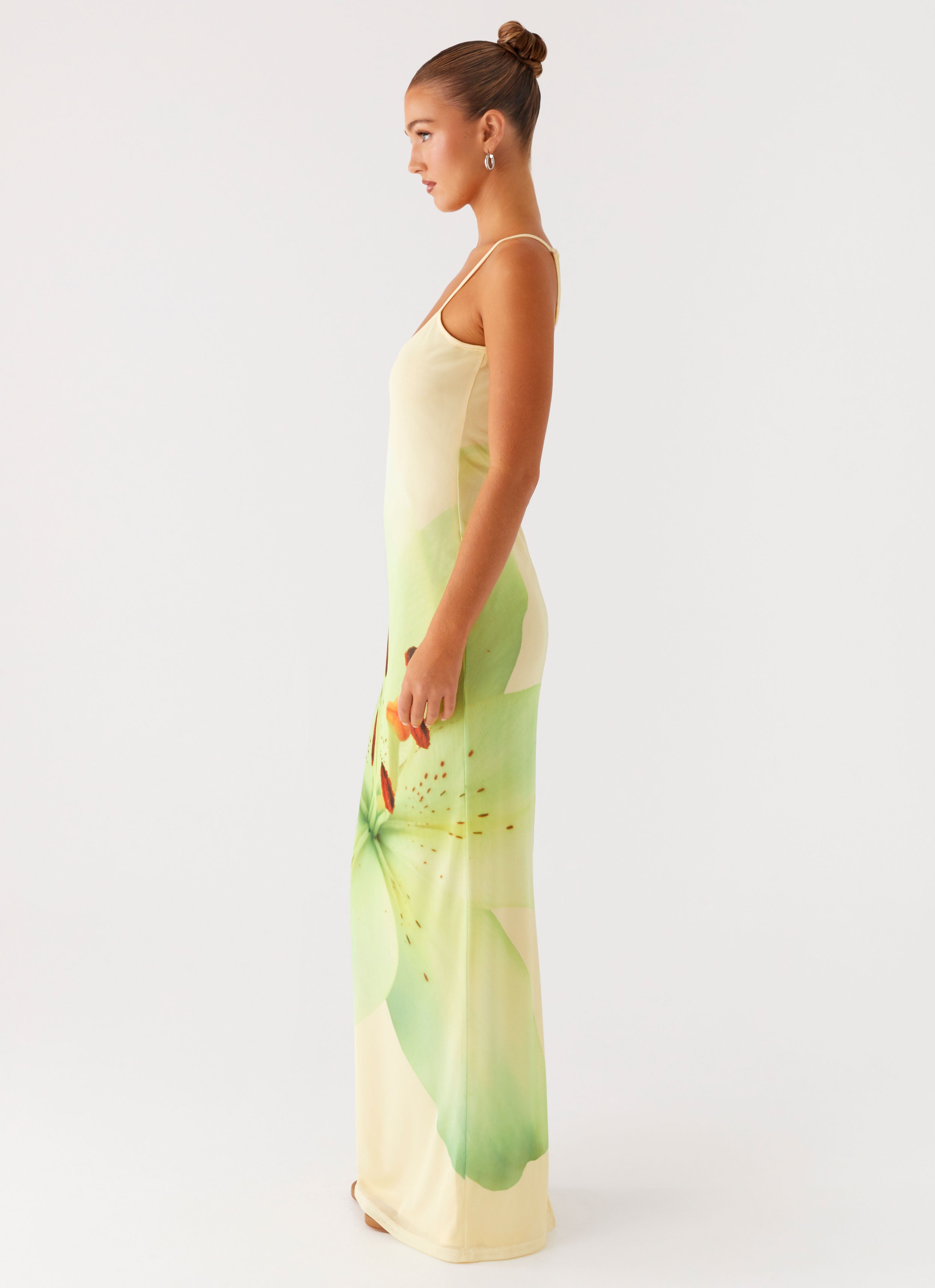 Bad News Mesh Maxi Dress - Yellow Lily
