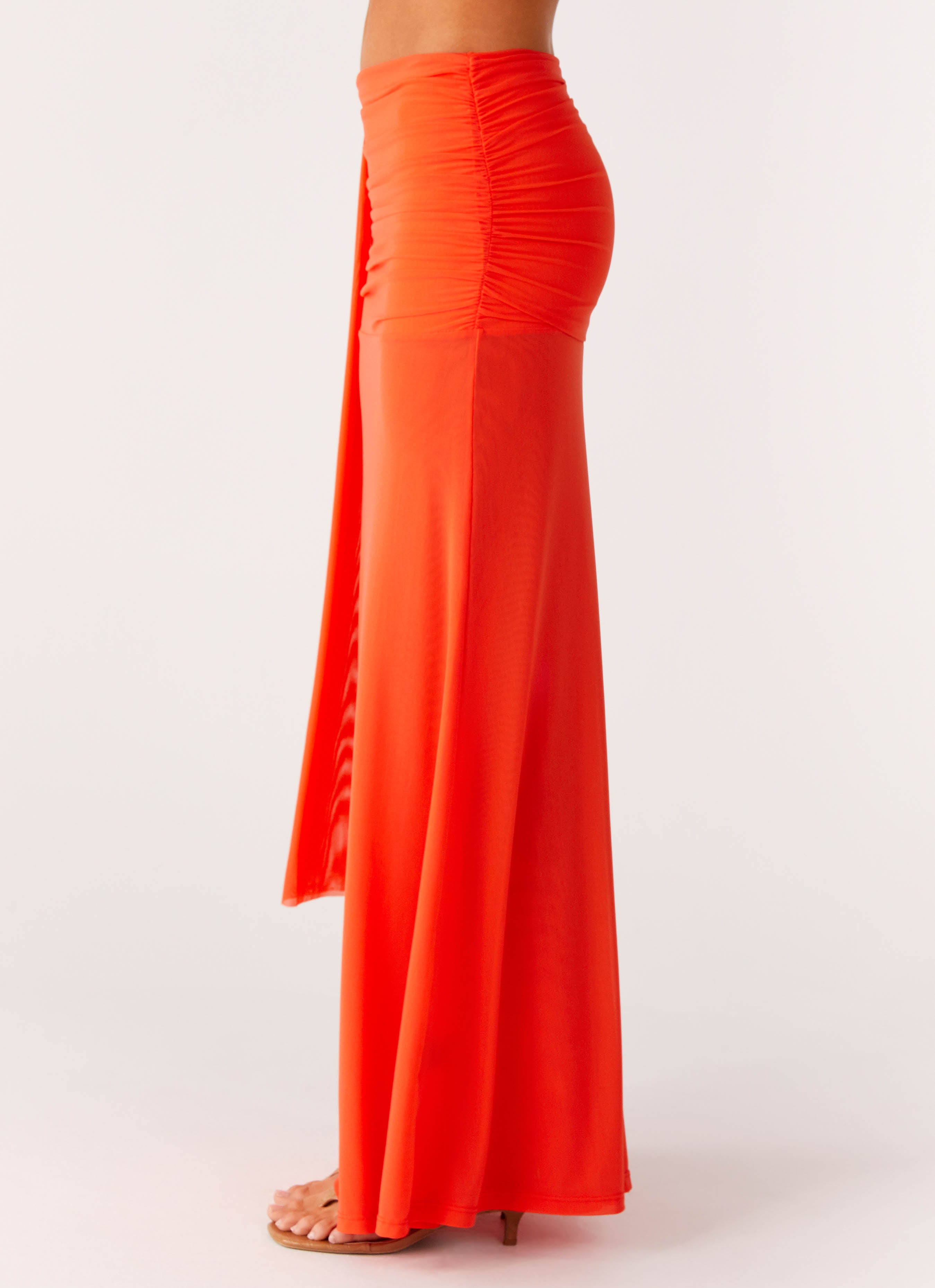 Blaze Maxi Skirt - Fire Red