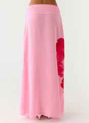 Blushing Bloom Maxi Skirt - Baby Pink