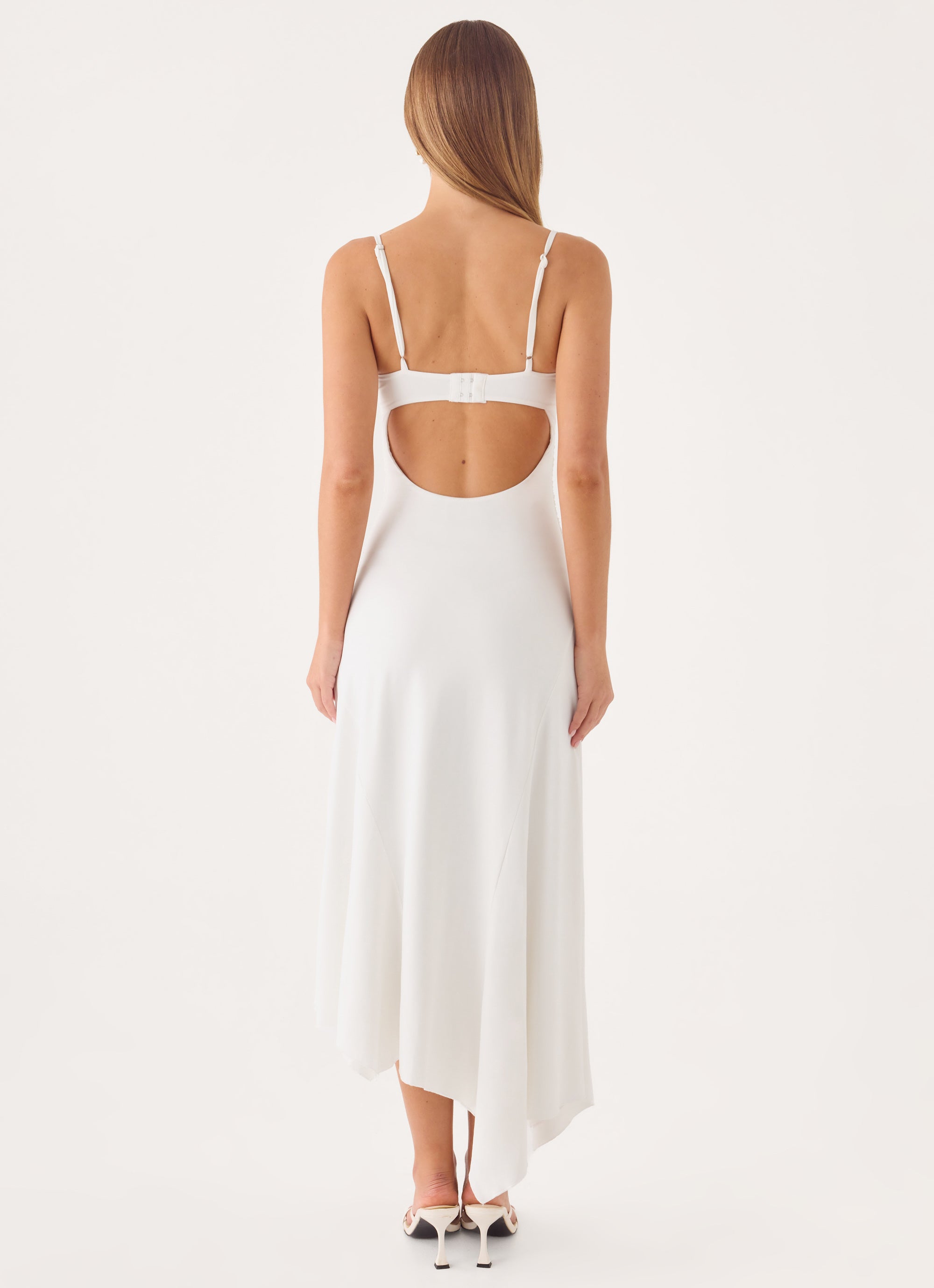Bottle Pop Midi Dress - White