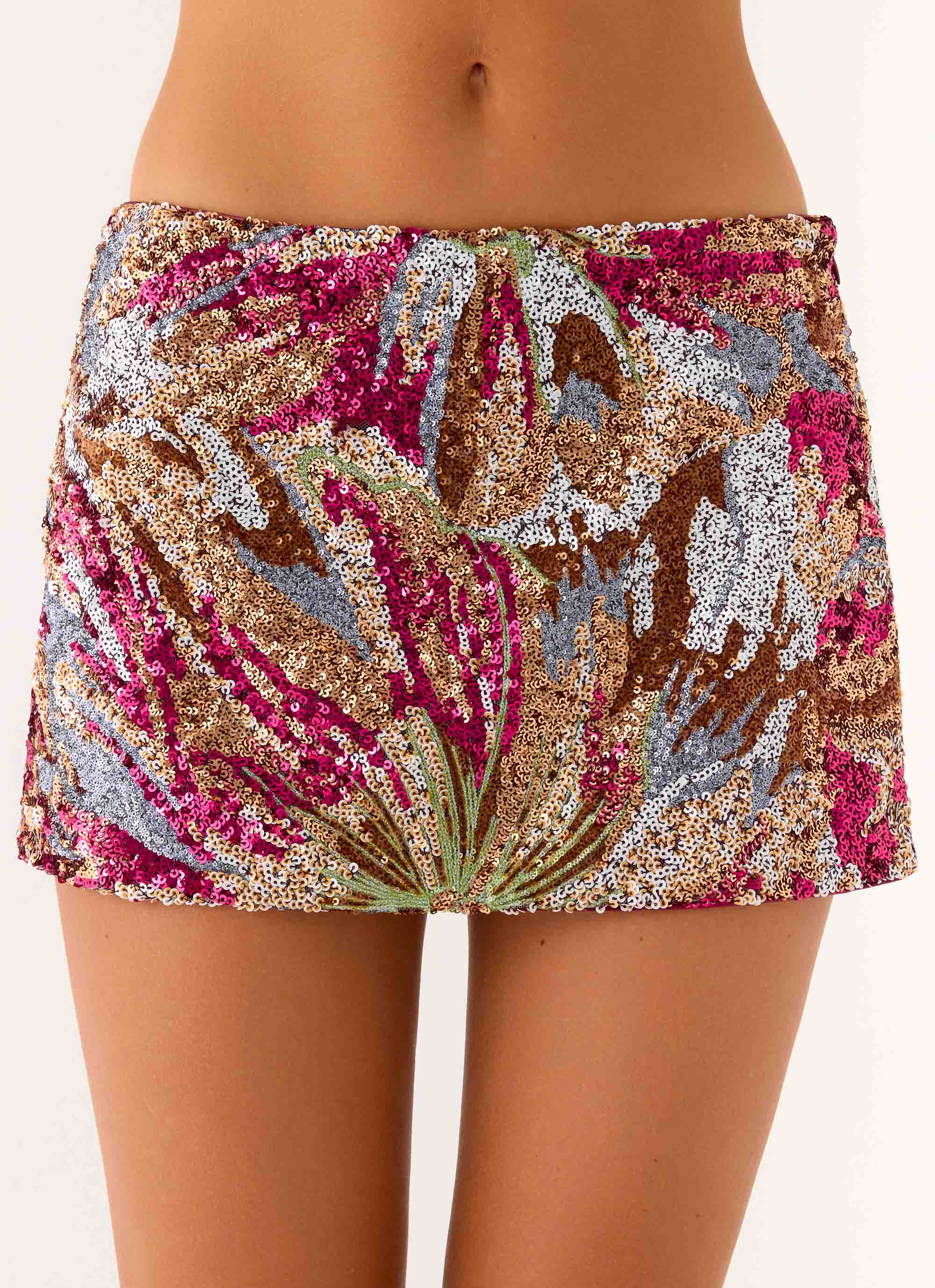 Bright Star Mini Skirt - Floral Bead