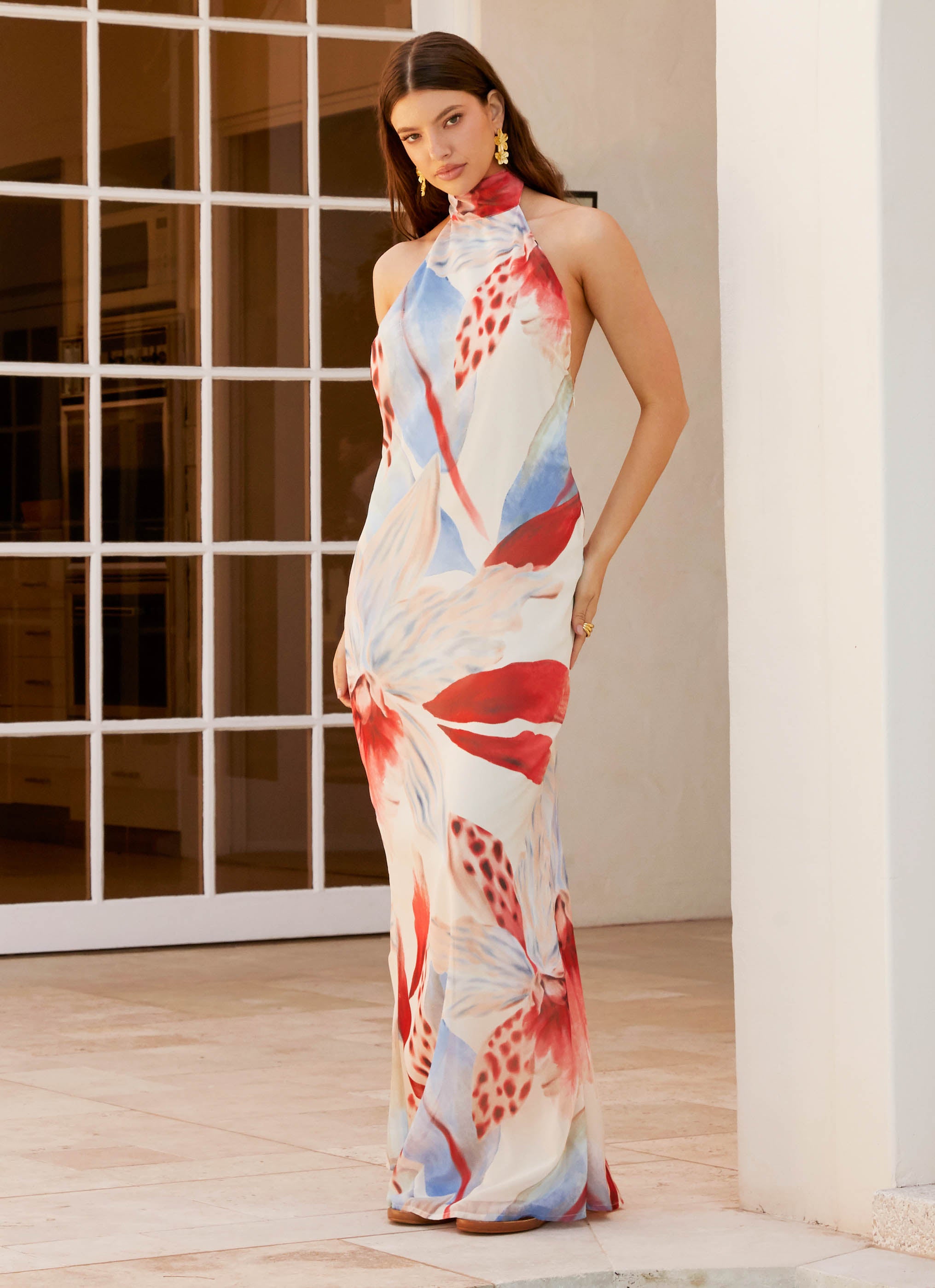 California Maxi Dress - Deep Sea Bloom