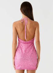Cherry Coast Sequin Mini Dress - Pink