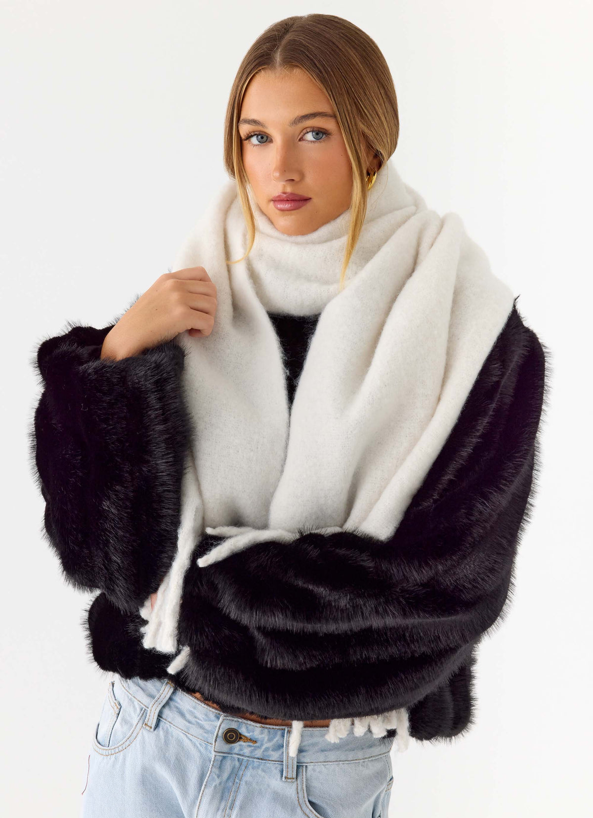 Cocoa Crush Scarf - Cream