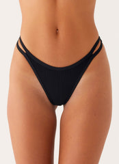 Croatia Bikini Bottoms - Black