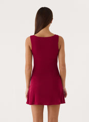 Dancia Mini Dress - Sangria