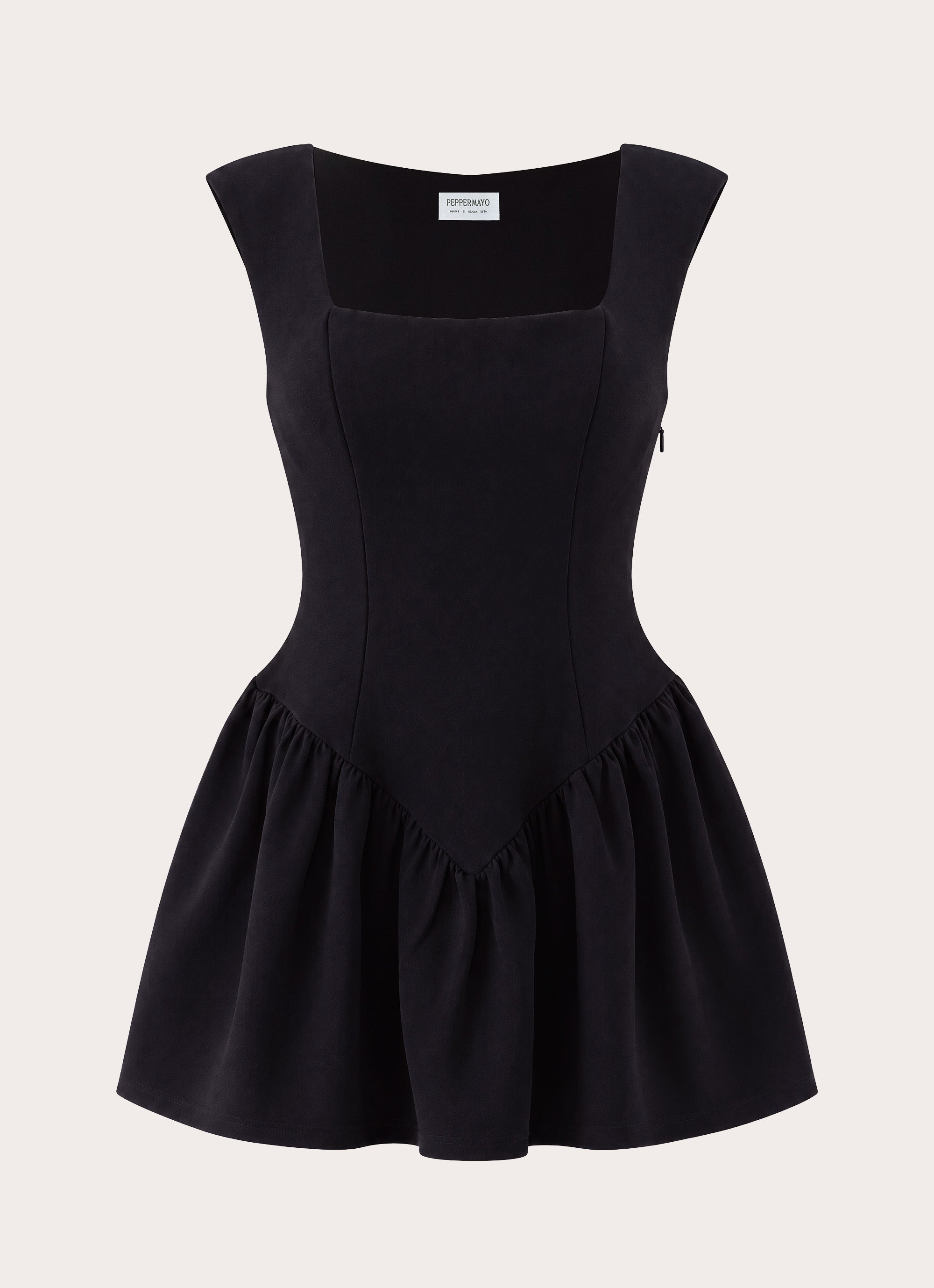 Dark Bloom Mini Dress - Black
